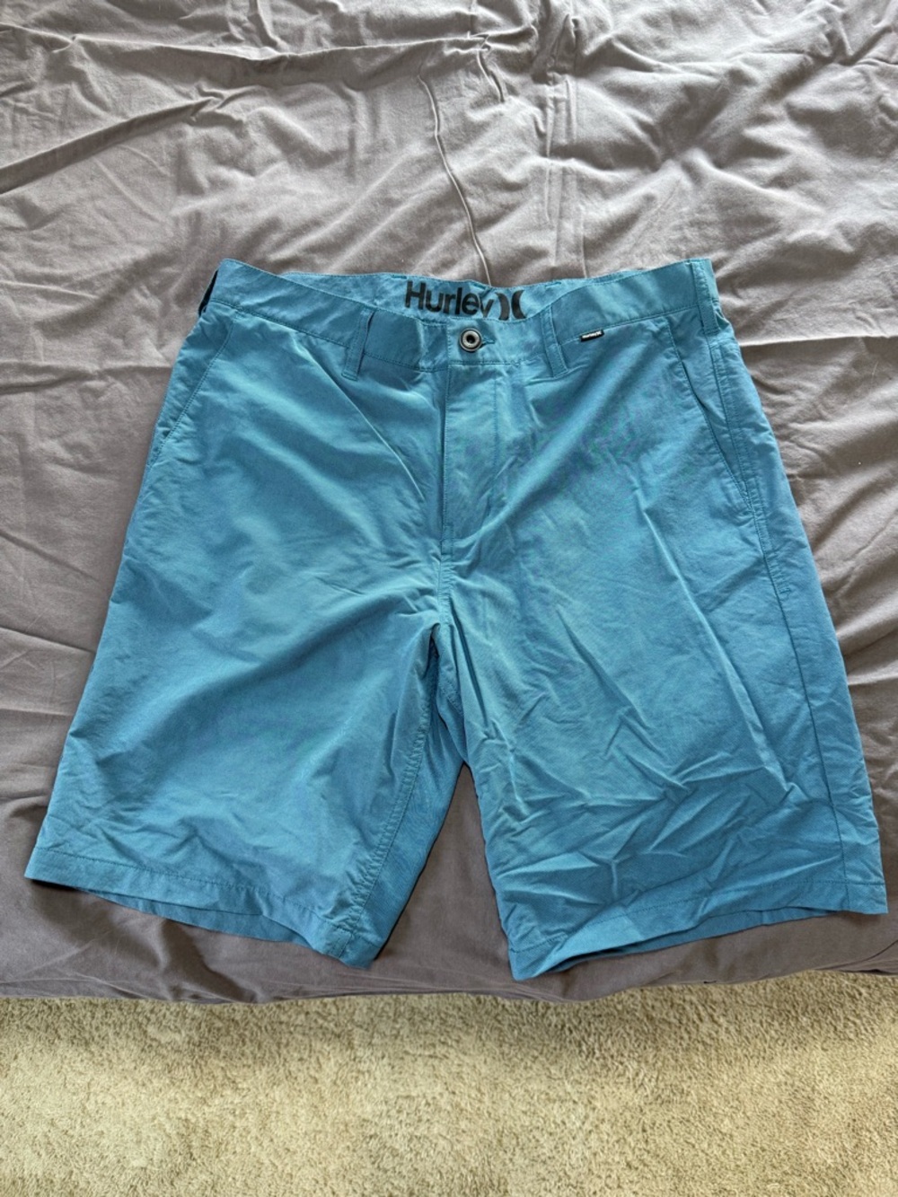 Hurley/Nike Dri-Fit Blue Men's Performance Shorts - 9 inches